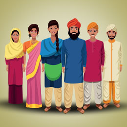 Indian Outfits Coloring Book